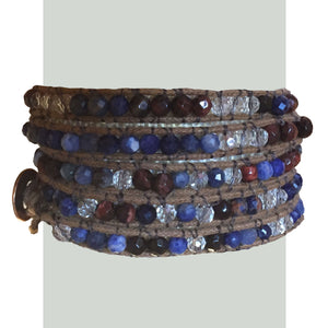 Sodalite mix DIY wrap bracelet kit - TruLoom